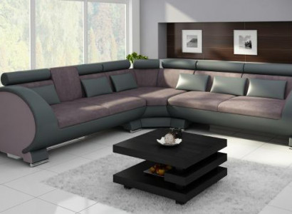 Corner sofa VIGO "LT01" corner couch + USB, sofa corner set leather sofa leather textile fabric