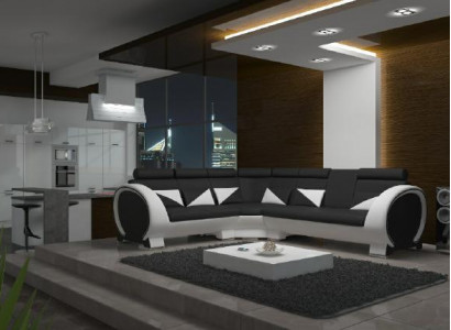 CORNER SOFA CORNER COUCH DESIGN *COLOR CHOICE* SOFA +USB, LEATHER LEATHER SOFA LEATHER SUITE