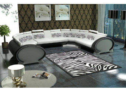 Corner sofa set living area modern sofa corner seating area leather couch upholstery USB