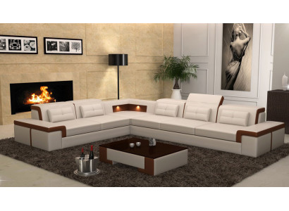 Leather sofa couch living landscape corner sofa corner ensemble design modern sofa B2021