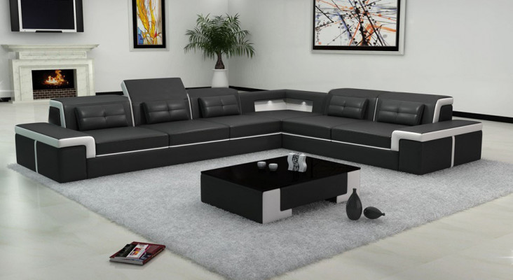 Leather sofa couch living landscape corner sofa corner ensemble design modern sofa B2021