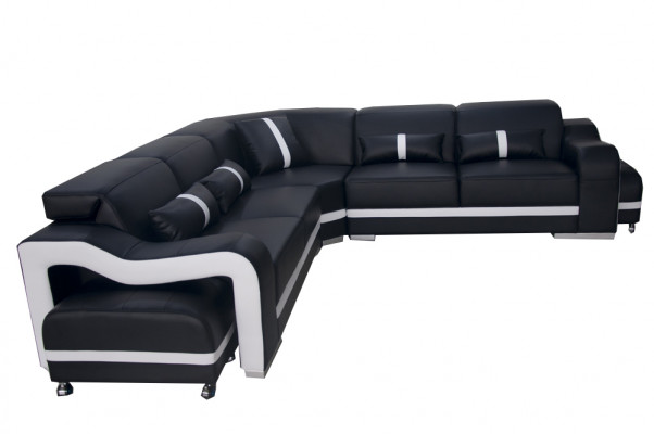 Leather sofa couch living landscape suite modern design corner sofa L-shape