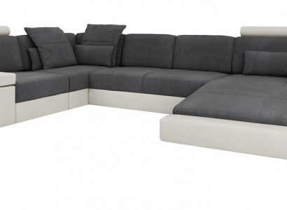Corner sectional U-shape living landscape sofa couch upholstered fabric sofas leather new