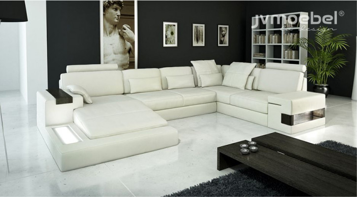 Corner sofa living landscape U-shape sofa corner couch couch design upholstery new
