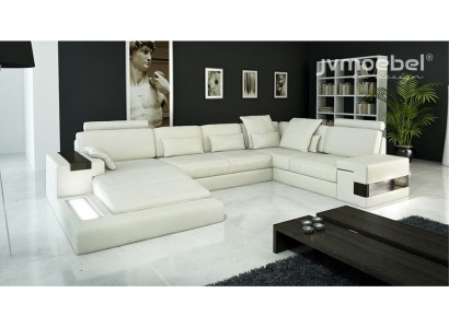Corner sofa living landscape U-shape sofa corner couch couch design upholstery new