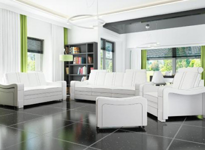 LEATHER SOFA 3+2+1 SOFA + USB SET UPHOLSTERED DESIGN SOFA SOFA SET NEW