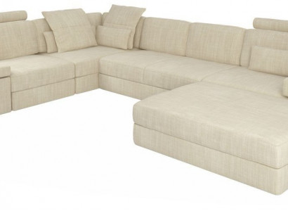 Textile sofa L-shaped sofa furniture living room corner design modern soft style 2-piece set