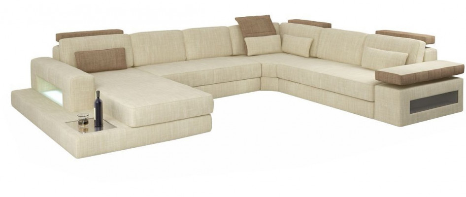 U-shaped sofa bed function couch design upholstery fabric corner living landscape corner sofa fabric