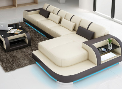 Leather sofa couch living area corner sofa corner decor modern suite design