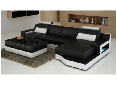 Leather Sofa Corner Sofa Custom Made Sofa USB Living Landscape Bed Function Suite