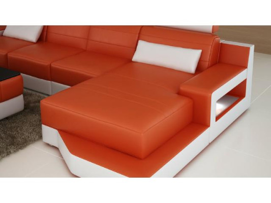 Leather Sofa Corner Sofa Custom Made Sofa USB Living Landscape Bed Function Suite