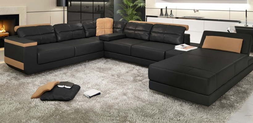 Modern sofas living landscape corner sofa fabric U-shaped couch design upholstery textile corner