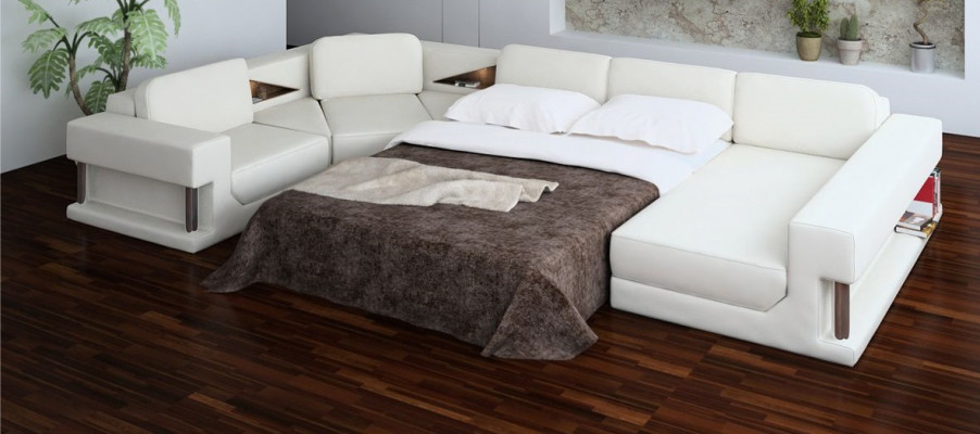 Living landscape design corner sofa leather corner U-shape sofa couch upholstery set new