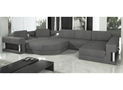 Design couch upholstery textile modern sleep bed function corner sofa U-shaped sofa fabric