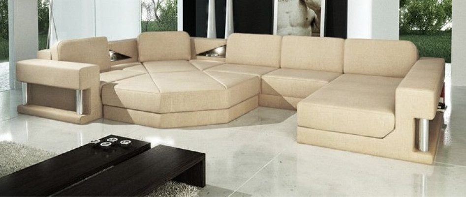 Corner sofa upholstery seat fabric couch sofas couches U-shaped living landscape furniture new