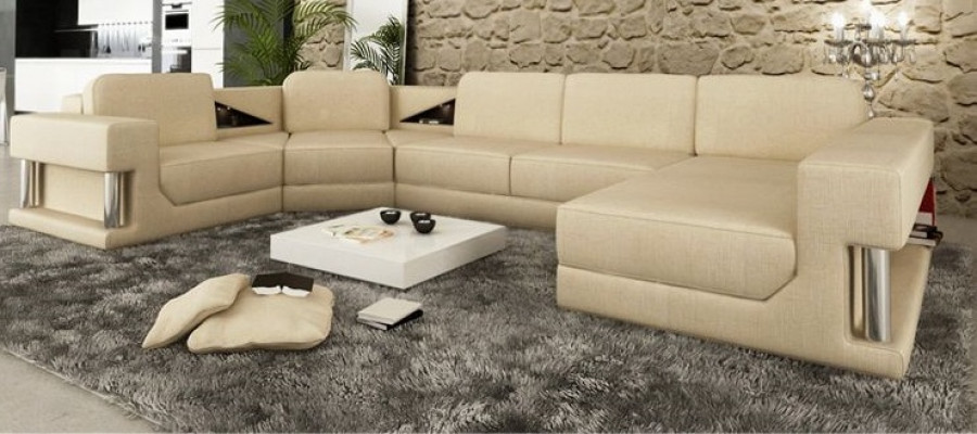Corner sofa upholstery seat fabric couch sofas couches U-shaped living landscape furniture new