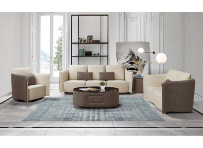 Design leather sofa couch upholstery set sofa 3-2-1 seater classic couches new