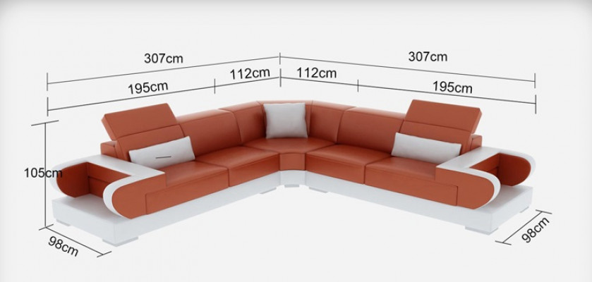 Leather Sofa Couch Living Landscape Corner Sofa Corner Suite Design Modern Sofa G8002B