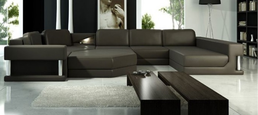 Sofas living area design corner sofa leather new U-shaped sofa couch upholstery couches