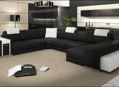Living landscape sofa with USB couch cushion corner XX big corner sofa leather sofa design