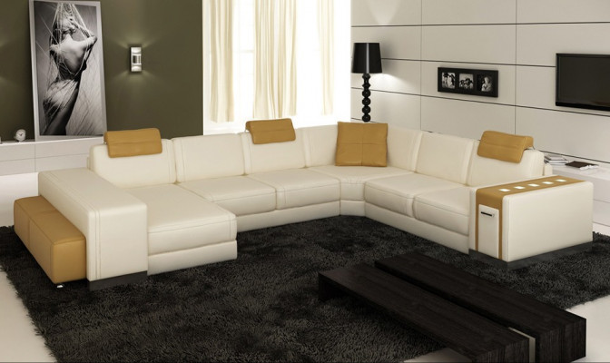 Living landscape sofa with USB couch cushion corner XX big corner sofa leather sofa design
