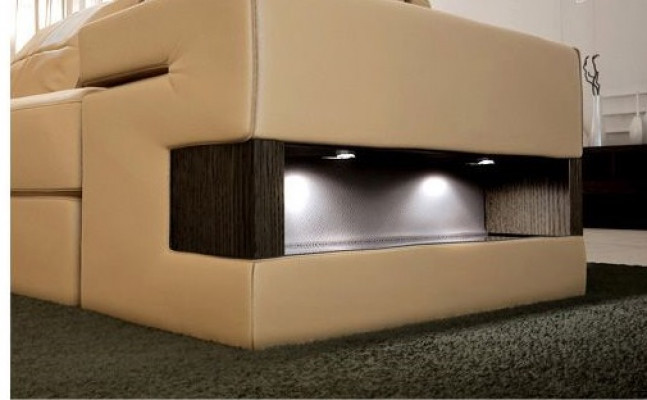 Design upholstery modern leather bed function new fabric corner sofa U-shaped sofa couch