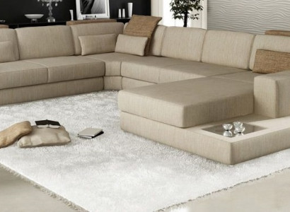 Living landscape U-shaped corner sofa sofa couch upholstered corner beautiful XXL fabric