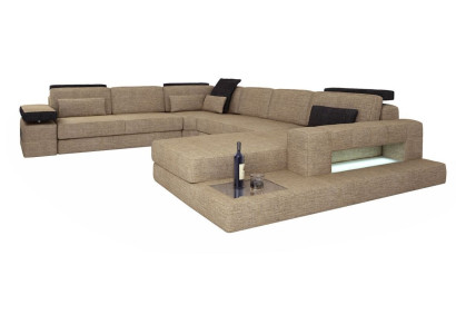 Living landscape corner sofa couch sofa U-shape velvet fabric seat designer new