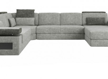 Living area couch corner U-shaped sofa corner couch corner sofa XXL fabric upholstery