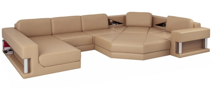 Living Landscape Design Modern Sofa Corner Sofa U-Shaped Leather Sofa Couch Textile New