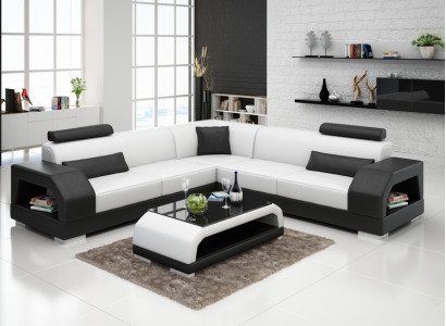 Leather sofa couch living landscape corner sofa corner ensemble design modern sofa G8001B