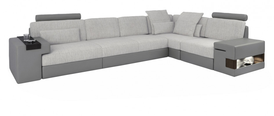 Modern design sofa L-shape sofas gray NEW couch corner leather living room couches
