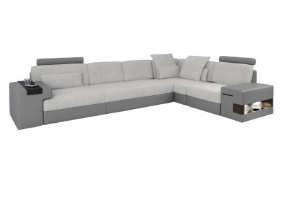 Modern design sofa L-shape sofas gray NEW couch corner leather living room couches