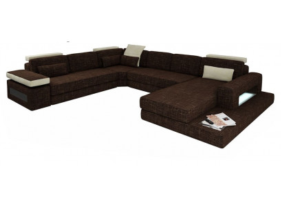 U-shape couch design upholstery corner modern sofas textile living landscape corner sofa fabric