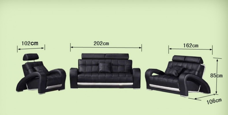 Leather sofa with USB living set 3+2+1 seat design modern sofa B2023