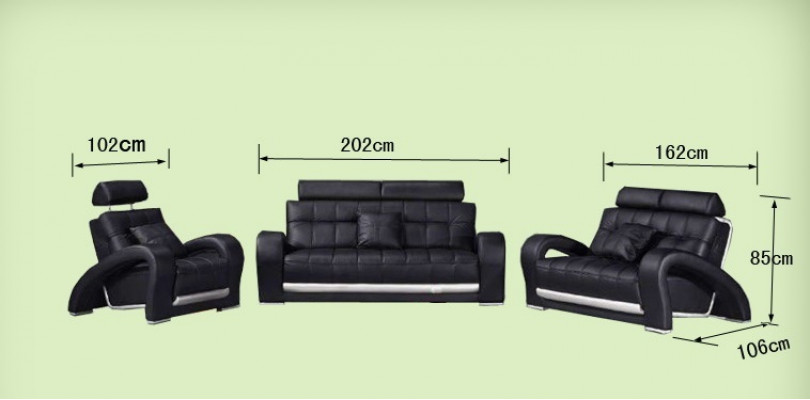 Leather Sofa Couch Living Landscape 3+2+1 Seater Set Design Modern Sofa B2023