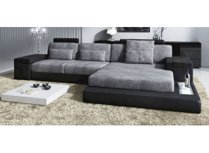 Sectional sofa living room L-shape upholstered sofa leather design NEW modern
