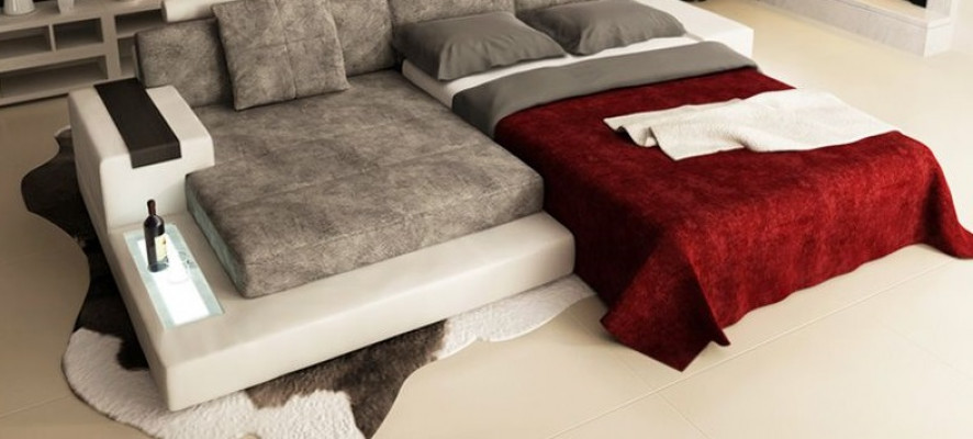Sectional sofa living room L-shape upholstered sofa leather design NEW modern