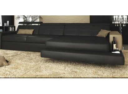 Sectional sofa couch upholstery living landscape corner corner leather sofa black L shape