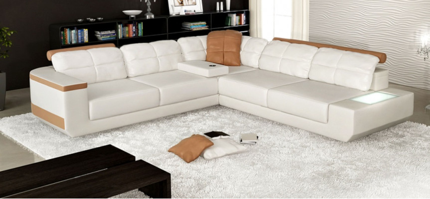 Design Modern Sofa L-Shape XXL Couch Corner Sofa Leather Living Landscape