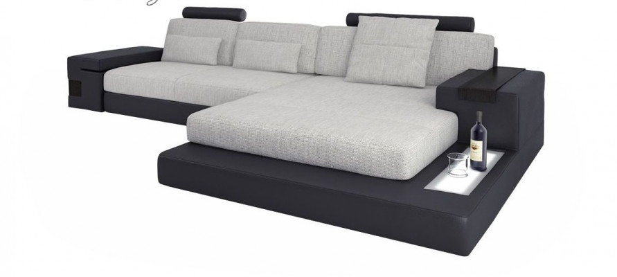 Fabric L-shaped couch living room sectional modern design textile large sofa modern