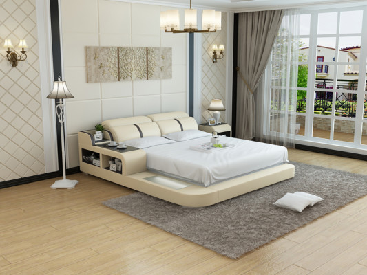Waterbed Hotel Double Bed Complete Beds Leather Bed Water + USB Upholstered Bed