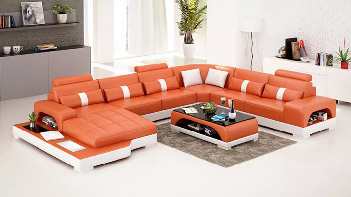 Corner set sofa upholstery corner group living landscape leather sofa couches sofas U-shape