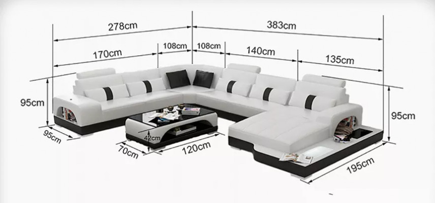 Corner set sofa upholstery corner group living landscape leather sofa couches sofas U-shape