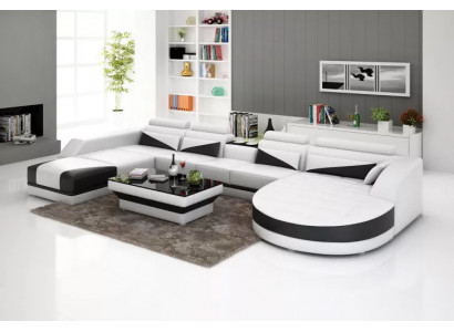 Corner sofa upholstery corner group living landscape leather sofa couches 2 pieces.