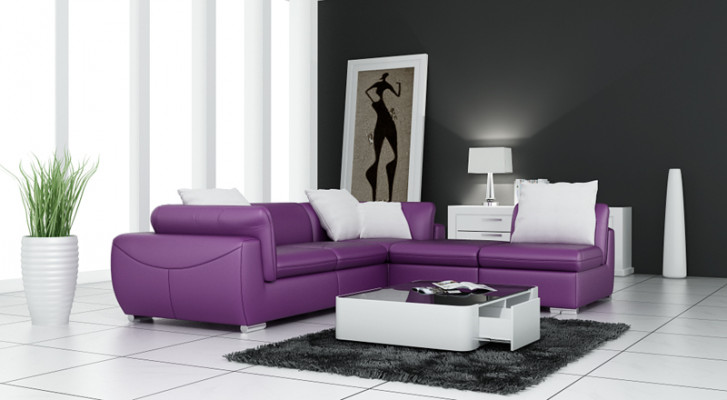Leather sofa couch living area corner sofa corner set design modern sofa F3014 new