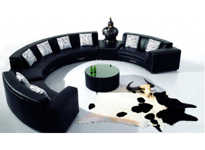Round sofa with USB couch large XXL living landscape corner sofa round sofa corner upholstery