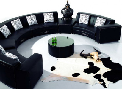 Round sofa with USB couch large XXL living landscape corner sofa round sofa corner upholstery
