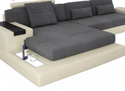 Luxury Sofa Couch Corner Upholstered Furniture Living Room L-Shape Modern Design Textile Fabric