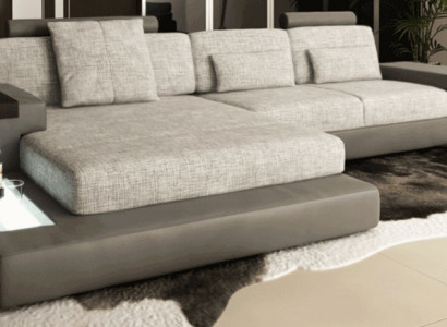 Design sofa couch corner upholstery living room L-shape modern elegant textile fabric